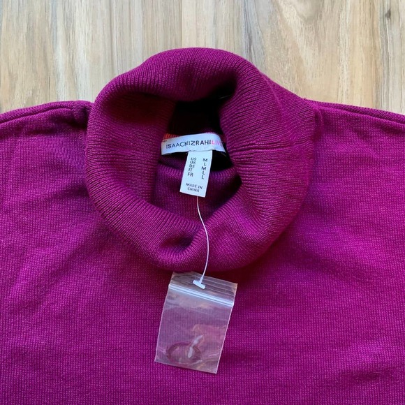 ISAAC MIZRAHI Scallop Hem Turtleneck Sweater MEDIUM - Picture 4 of 12